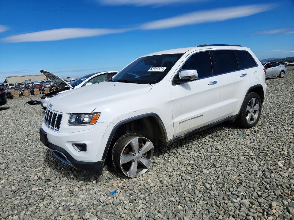 2014 Jeep Cherokee VIN 1C4RJFBGXEC518057 COPART salvage auction — FRONT END, Ca - Salvage Certificate, sold $3,100 on 2026-07-09 (photo 1)