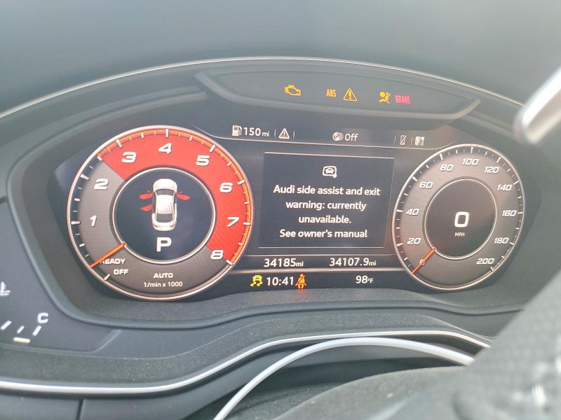 2019 Audi VIN WUABWCF55KA900338 COPART salvage auction — SIDE, TX - SALVAGE VEHICLE TITLE (P), sold $11,200 on 2026-07-24 (photo 9)
