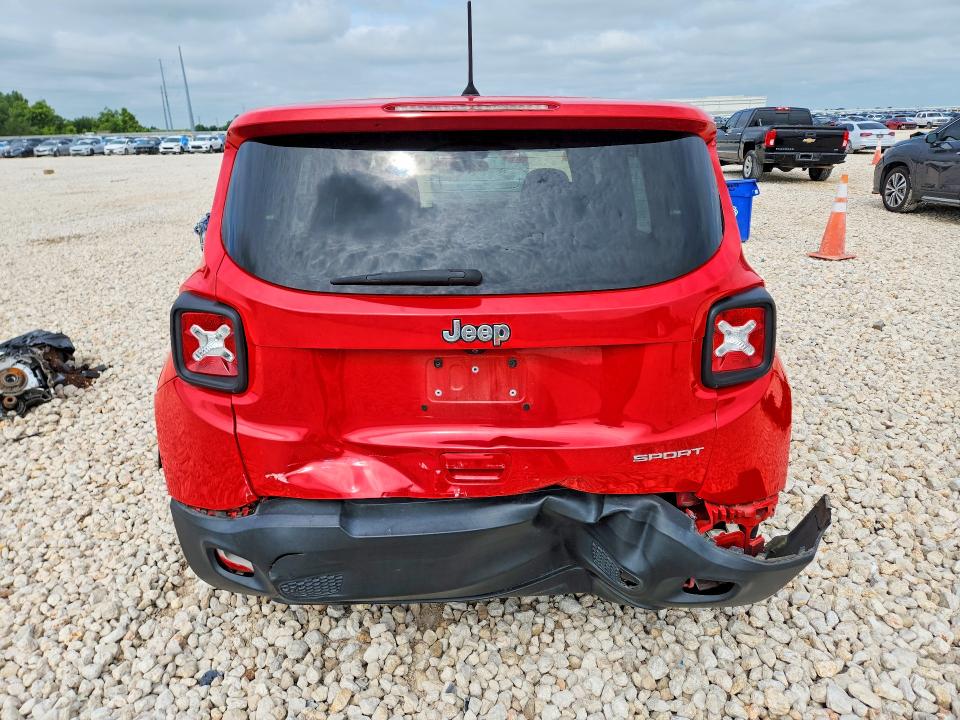 2019 Jeep Renegade VIN ZACNJAAB8KPK37967 COPART salvage auction — FRONT END, Tx - Cert Of Title-Rebuilt Salvage, sold $900 on 2026-07-16 (photo 6)