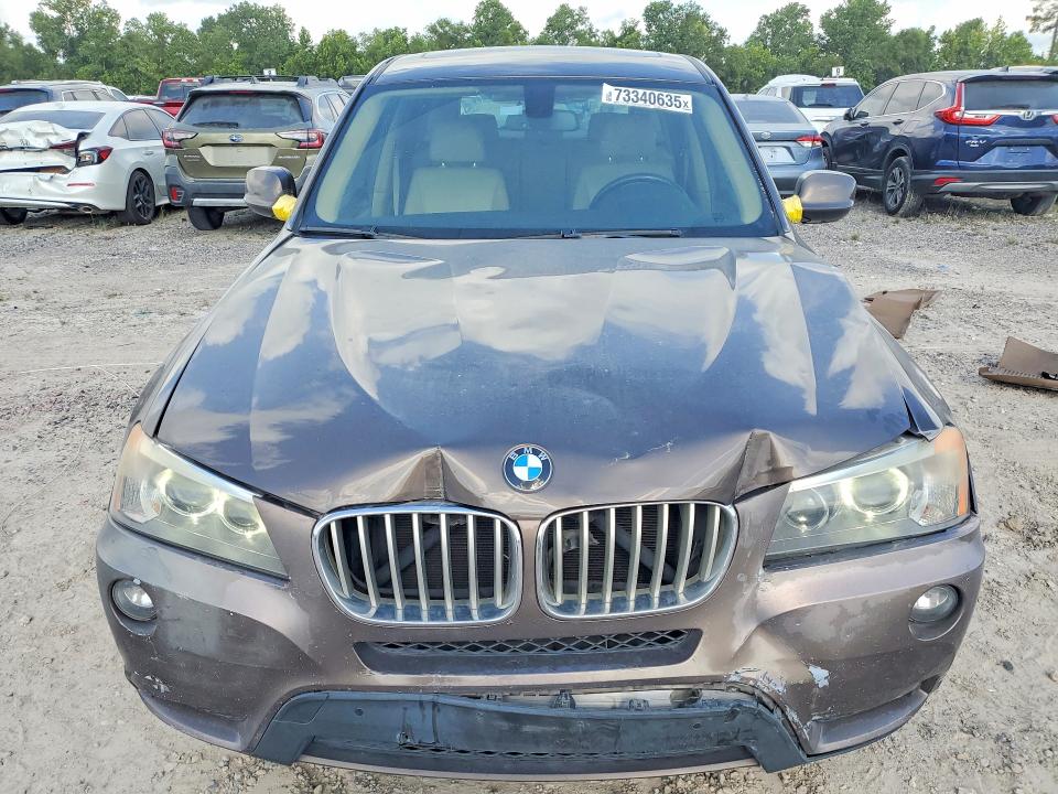 2013 BMW X3 VIN 5UXWX9C50D0A26493 COPART salvage auction — FRONT END, TX - SALVAGE VEHICLE TITLE, sold $500 on 2026-07-31 (photo 5)