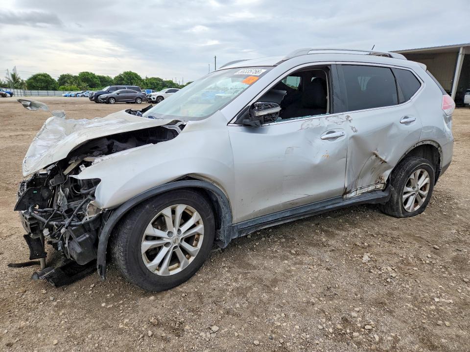2015 Nissan Rogue VIN KNMAT2MT1FP527802 COPART salvage auction — FRONT END, Fl - Cert Of Ttl-Rebuilt&Slvg Rbld, sold $400 on 2026-07-15 (photo 1)