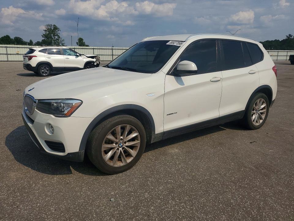 2017 BMW X3 VIN 5UXWZ7C3XH0X41412 COPART salvage auction — SIDE, Nc - Salvage Certificate Of Title, sold $1,100 on 2026-07-30 (photo 1)