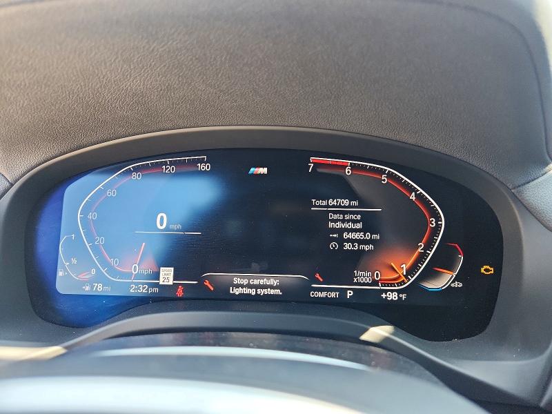 2021 BMW VIN 5UXTY3C04M9F70315 COPART salvage auction — FRONT END, Va - Cert Of Title - Salvage, sold $12,500 on 2026-07-28 (photo 9)