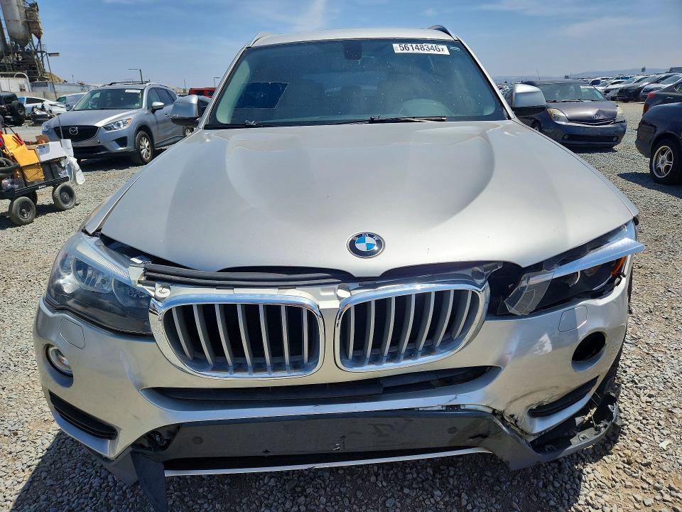2017 BMW X3 VIN 5UXWZ7C38H0V89842 COPART salvage auction — FRONT END, Ca - Salvage Certificate, sold $1,650 on 2026-07-02 (photo 5)