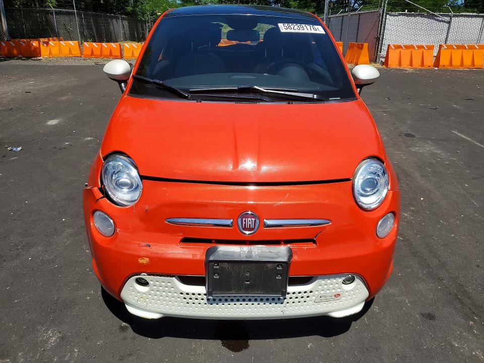 2013 Fiat 500 VIN 3C3CFFGE2DT751050 COPART salvage auction — FRONT END, Or - Salvage Title Certificate, sold $1,550 on 2026-07-27 (photo 5)