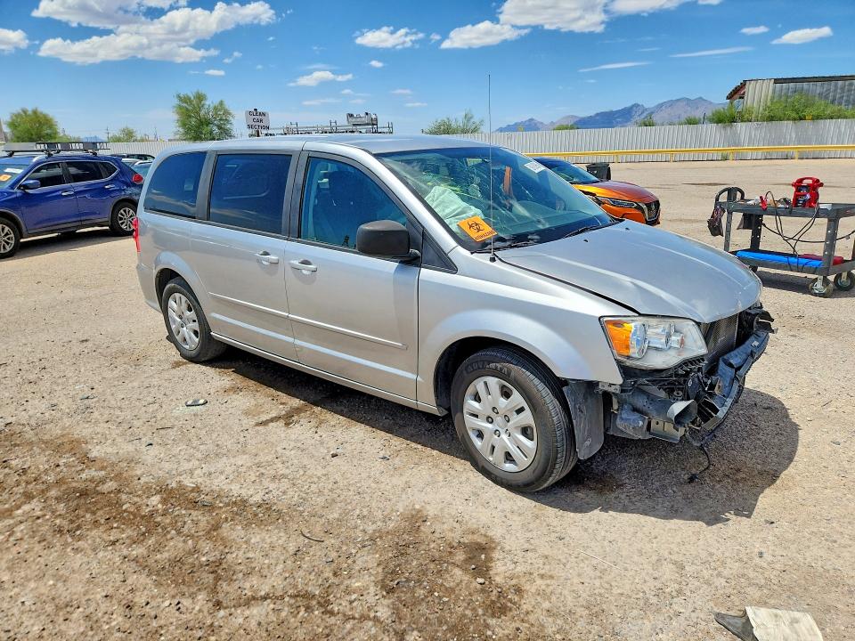 2017 Dodge Caravan VIN 2C4RDGBG0HR607290 COPART salvage auction — FRONT END, Az - Cert Of Title - Salvage, sold $950 on 2026-07-31 (photo 4)