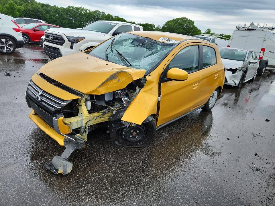 2024 Mitsubishi Mirage VIN ML32AUHJ8RH022792 COPART salvage auction — ROLLOVER, Fl - Certificate Of Destruction, sold $1,150 on 2026-07-08 (photo 1)