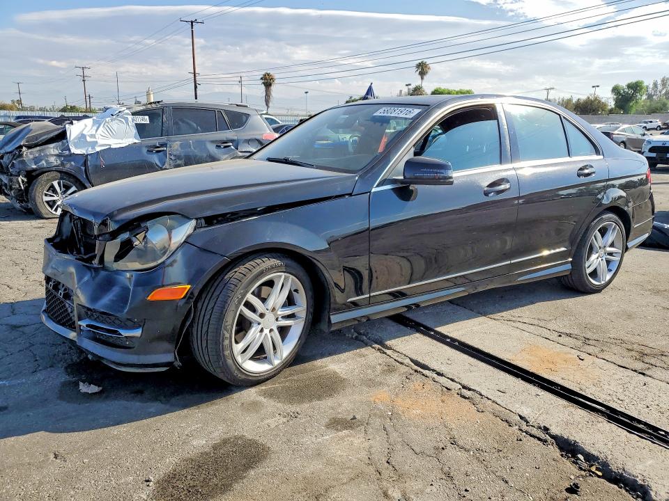 2013 Mercedes-benz C-klasse VIN WDDGF4HB9DR293625 COPART salvage auction — FRONT END, Ca - Salvage Certificate, sold $550 on 2026-07-09 (photo 1)