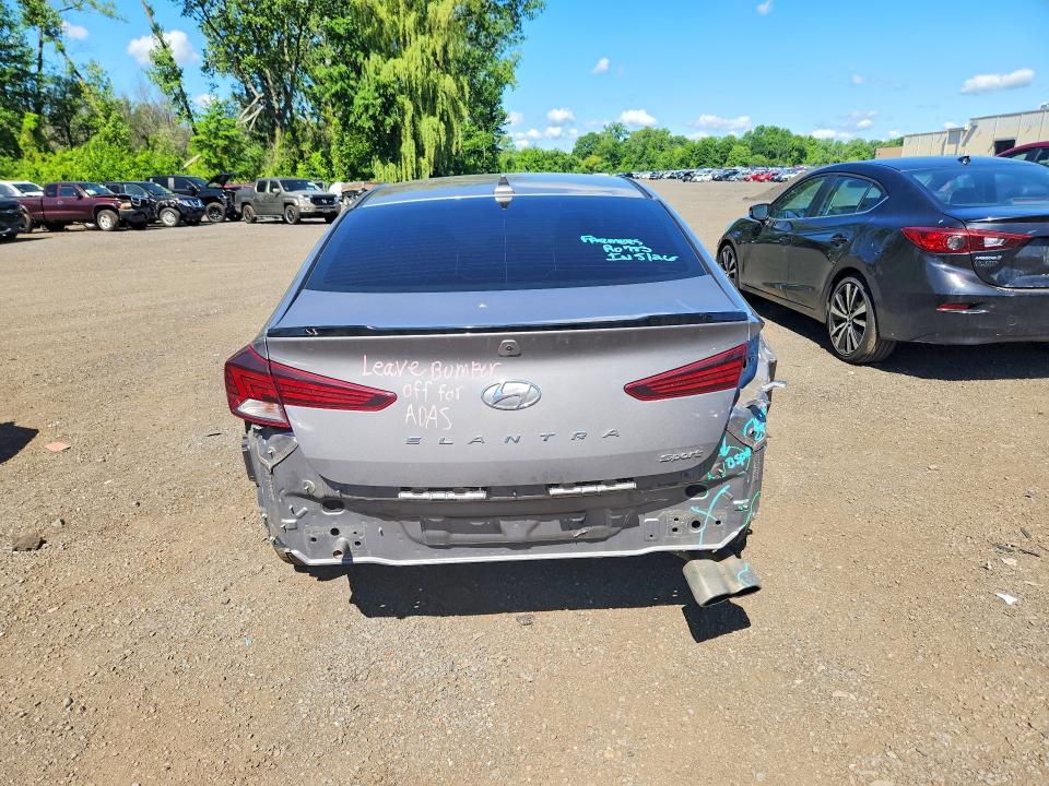 2020 Hyundai Elantra VIN KMHD04LB2LU019065 COPART salvage auction — REAR END, Ct - Cert Of Title-Salvage, sold $5,350 on 2026-07-28 (photo 6)