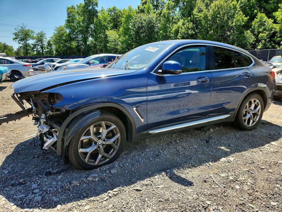 2022 BMW X4 VIN 5UX33DT07N9L96355 COPART salvage auction — FRONT END, Pa - Certificate Of Salvage, sold $13,600 on 2026-07-31 (photo 1)