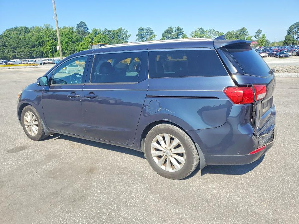 2015 Kia SEDONA VIN KNDMC5C10F6058643 COPART salvage auction — REAR END, Nc - Salvage Certificate Of Title, sold $275 on 2026-07-28 (photo 2)