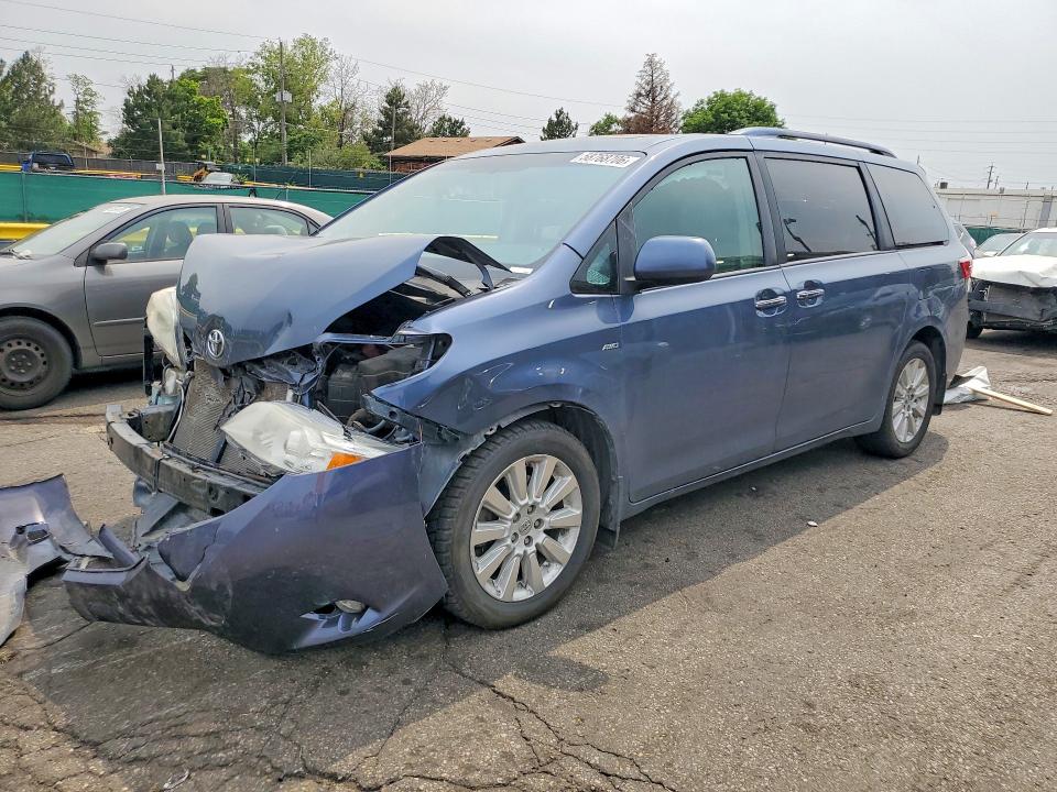 2016 Toyota Sienna VIN 5TDDK3DC3GS141346 COPART salvage auction — FRONT END, Co - Salvage Title, sold $3,100 on 2026-07-09 (photo 1)