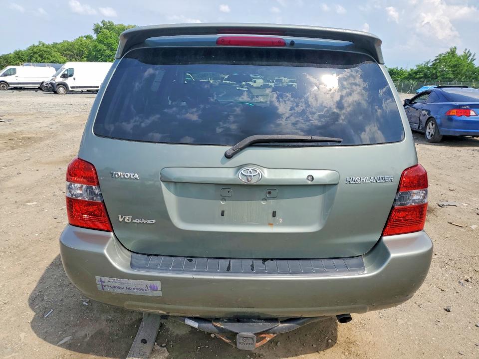 2005 Toyota Highlander VIN JTEEP21A850092160 COPART salvage auction — FRONT END, Md - Cert Of Salvage > 75% Damage, sold $1,800 on 2026-07-28 (photo 6)