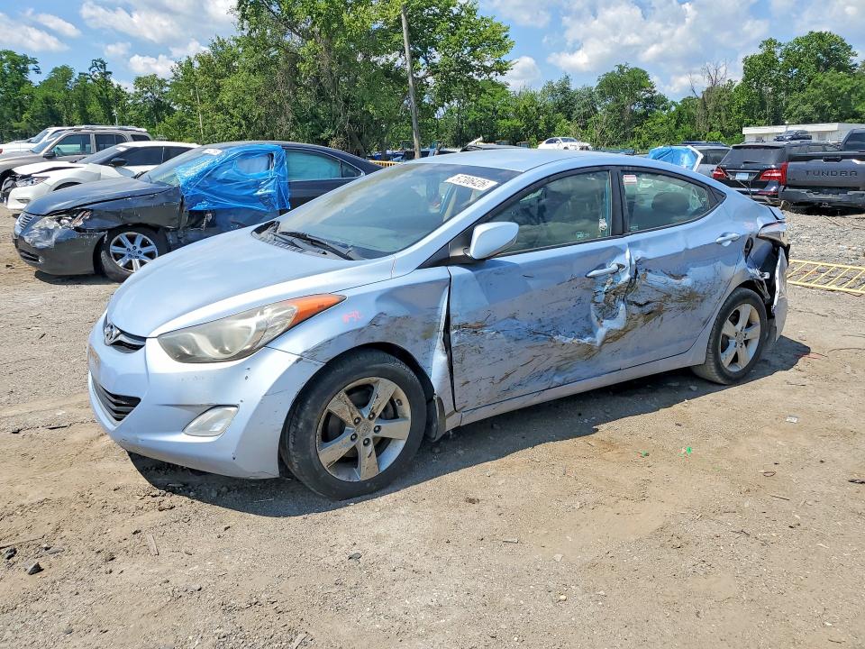 2012 Hyundai Elantra VIN KMHDH4AE5CU436363 COPART salvage auction — REAR END, Md - Cert Of Salvage > 75% Damage, sold $200 on 2026-07-21 (photo 1)