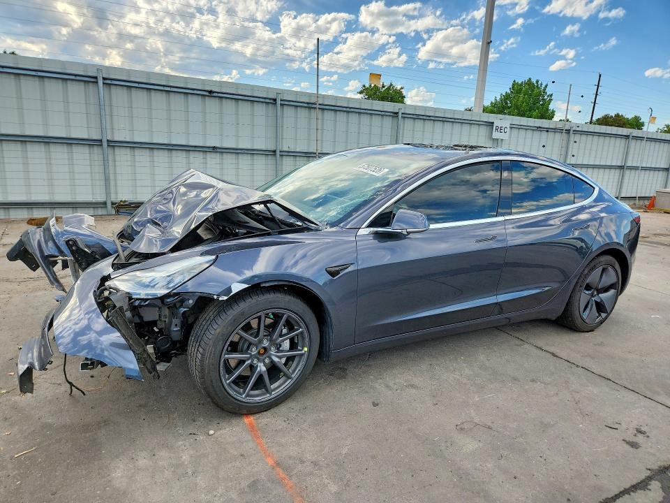 2019 Tesla Model 3 VIN 5YJ3E1EB2KF209954 COPART salvage auction — FRONT END, CO - SALVAGE TITLE, sold $2,850 on 2026-07-27 (photo 1)