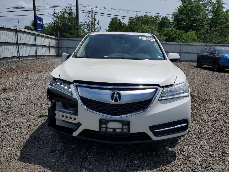 2016 Acura VIN 5FRYD4H40GB047125 COPART salvage auction — FRONT END, NJ - CERT OF TITLE-SALVAGE, sold $3,750 on 2026-07-28 (photo 5)