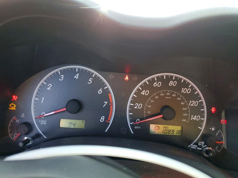 2012 Toyota Corolla VIN 2T1BU4EE2CC796429 COPART salvage auction — FRONT END, Co - Dis/Dlr/Exp Only Clean Title, sold $2,400 on 2026-07-09 (photo 9)