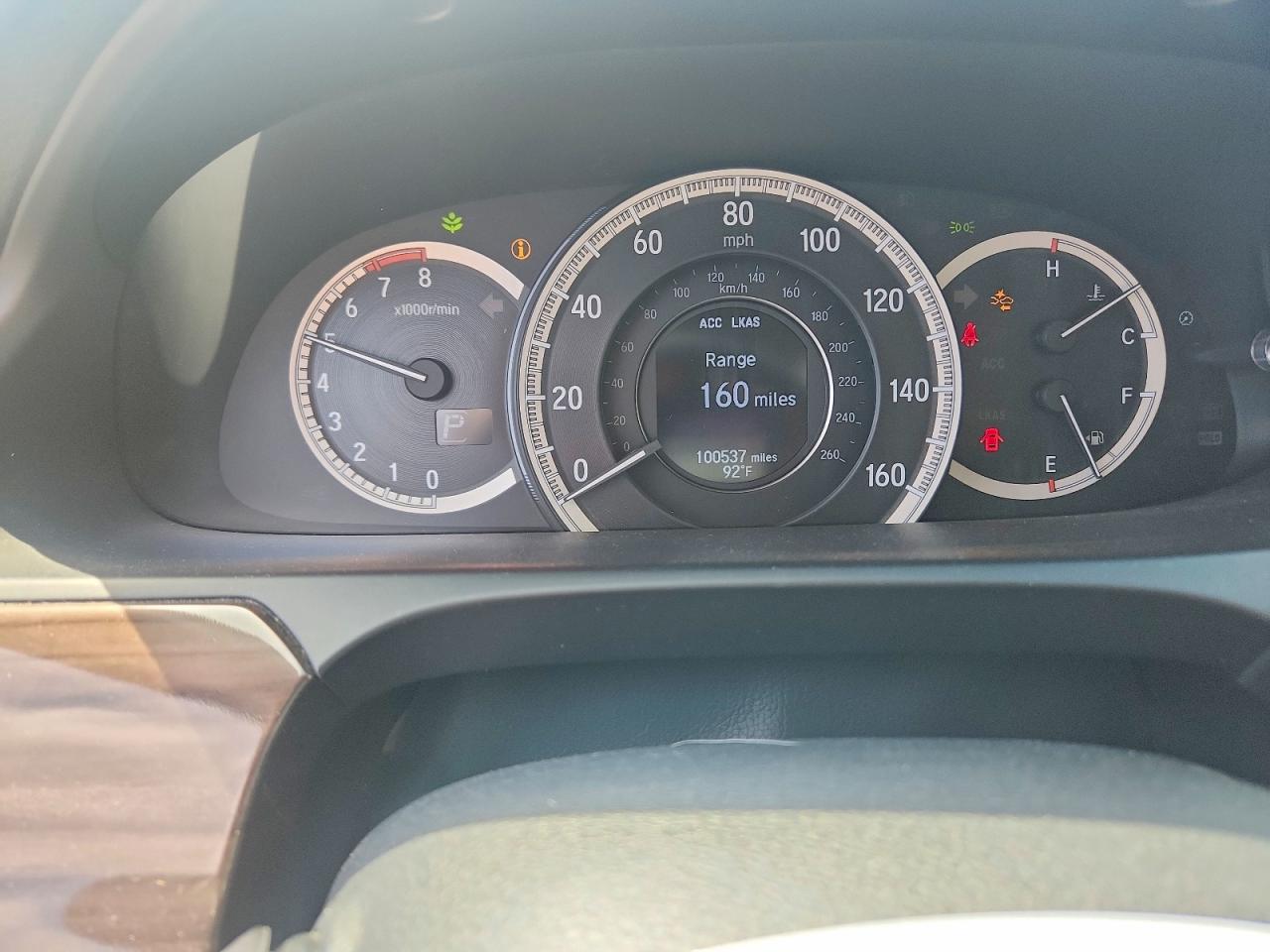 2016 Honda Accord VIN 1HGCR3F03GA031860 COPART salvage auction — Side, AL - CERT OF TITLE-SALVAGE TITLE, sold $4,250 on 2026-07-02 (photo 9)