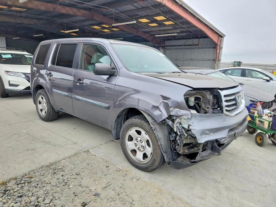 2014 Honda Pilot VIN 5FNYF3H2XEB020967 COPART salvage auction — FRONT END, Ca - Salvage Certificate, sold $1,100 on 2026-07-02 (photo 4)
