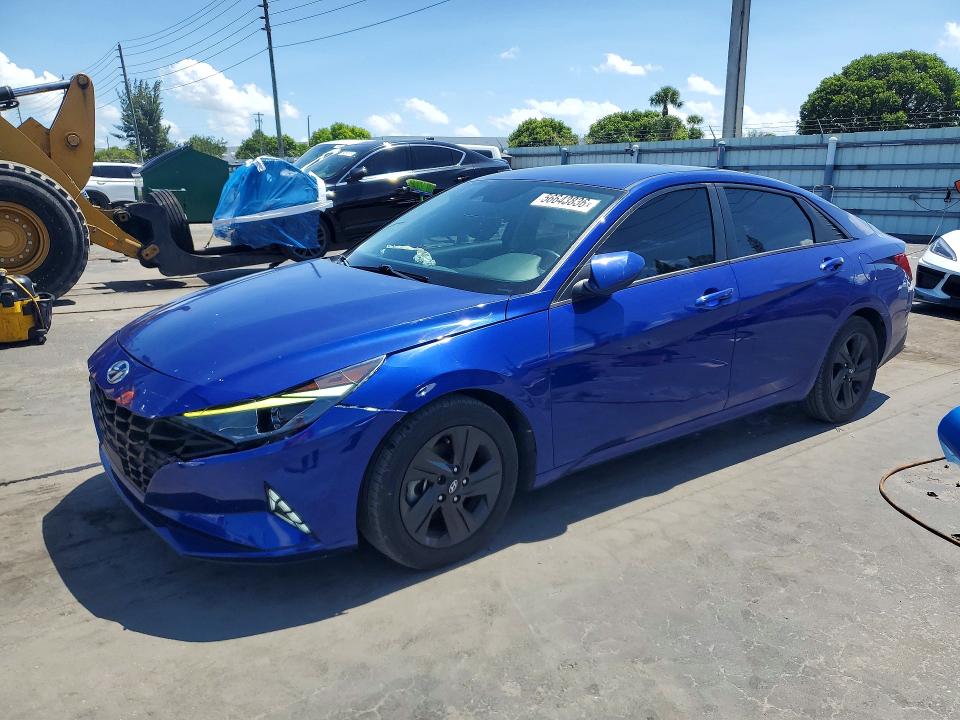 2021 Hyundai Elantra VIN 5NPLS4AG2MH012699 COPART salvage auction — FRONT END, Fl - Cert Of Title Slvg Rebuildable, sold $4,450 on 2026-07-27 (photo 1)