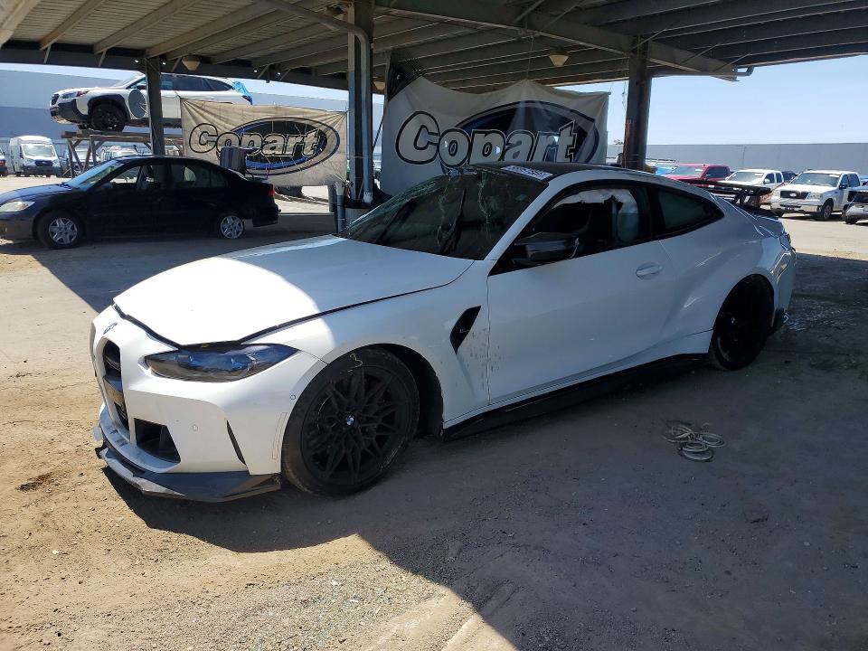2021 BMW M4 VIN WBS33AZ07MCG63384 COPART salvage auction — ROLLOVER, Ca - Salvage Certificate, sold $3,600 on 2026-07-21 (photo 1)