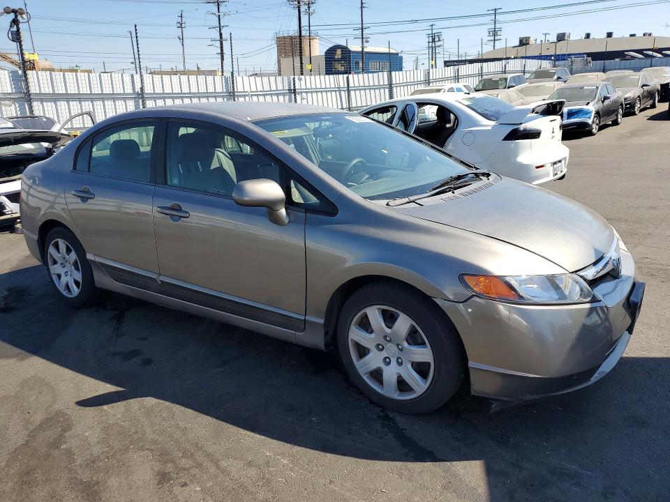 2008 Honda Civic VIN JHMFA16508S002197 COPART salvage auction — SIDE, Ca - Salvage Certificate, sold $1,300 on 2026-07-06 (photo 4)