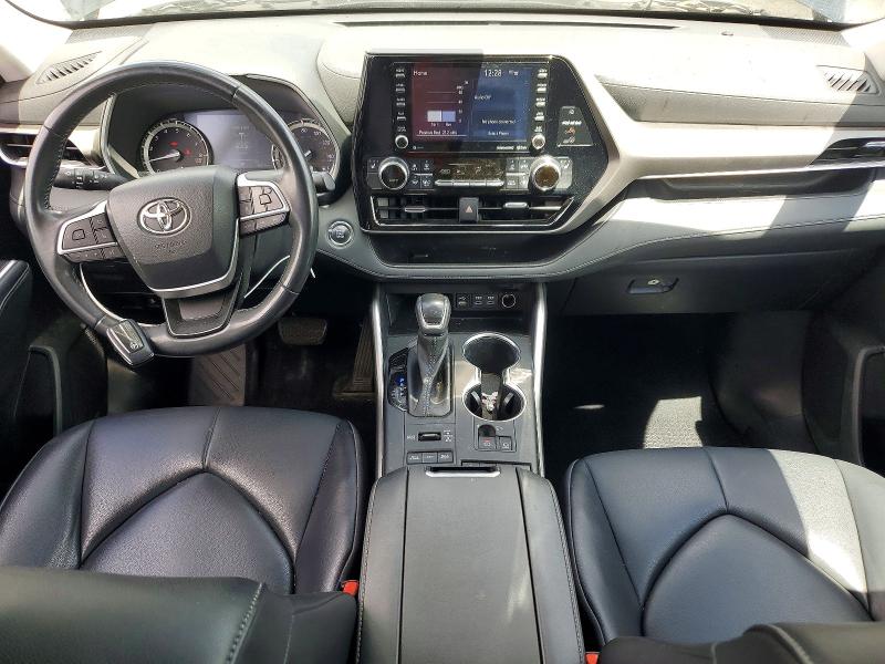 2022 Toyota Highlander VIN 5TDGZRBH4NS587996 COPART salvage auction — REAR END, Or - Salvage Title Certificate, sold $6,400 on 2026-07-21 (photo 8)