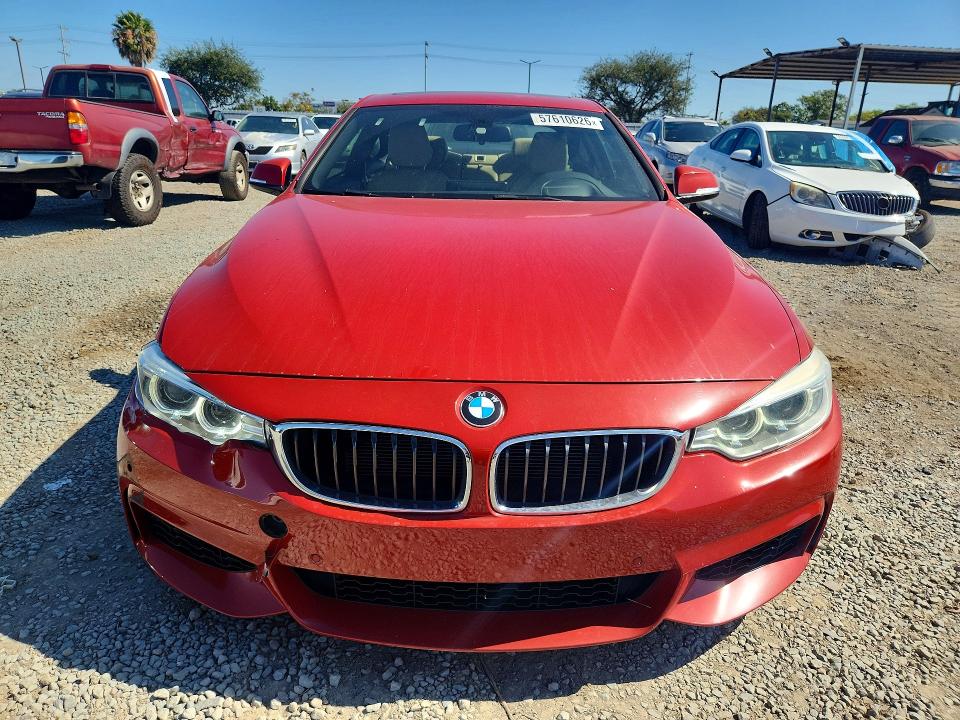 2014 BMW 4er VIN WBA3N3C57EK230442 COPART salvage auction — FRONT END, CA - SALVAGE CERTIFICATE, sold $125 on 2026-07-21 (photo 5)