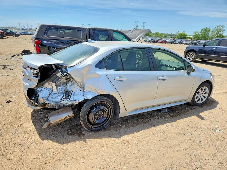 2021 Toyota Corolla VIN JTDEPMAE1MJ153909 COPART salvage auction — REAR END, Il - Salvage Certificate, sold $250 on 2026-07-21 (photo 3)