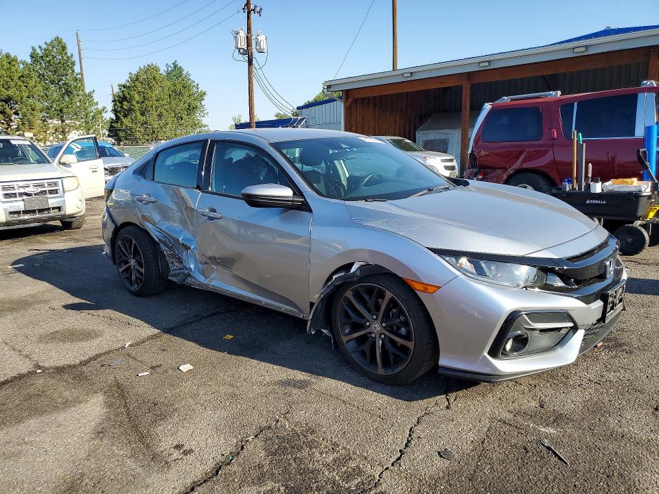 2021 Honda Civic VIN SHHFK7H47MU416959 COPART salvage auction — SIDE, Co - Salvage Title, sold $7,500 on 2026-07-07 (photo 4)