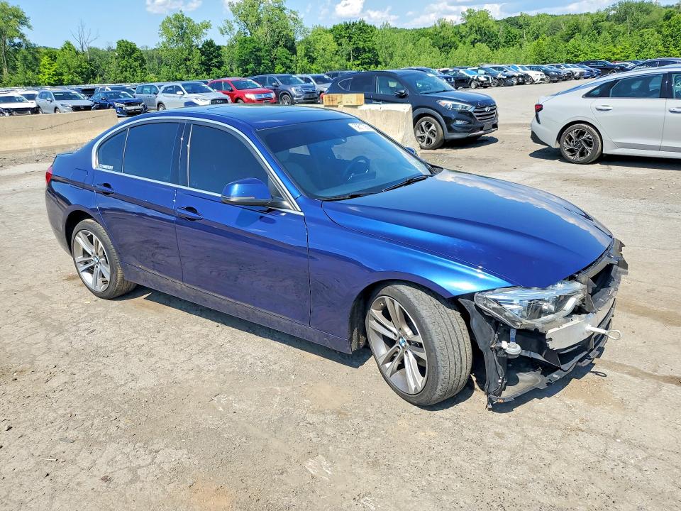2018 BMW 3er VIN WBA8D9C55JA607653 COPART salvage auction — FRONT END, NY - MV-907A SALVAGE CERTIFICATE, sold $600 on 2026-07-21 (photo 4)