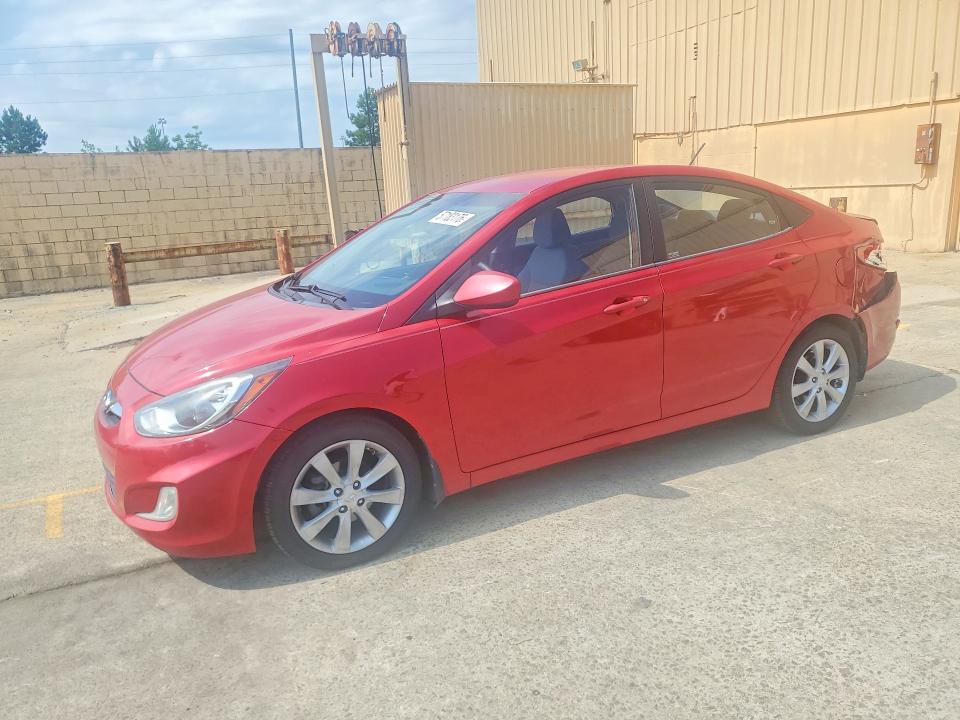 2012 Hyundai Accent VIN KMHCU4AE7CU162168 COPART salvage auction — REAR END, Sc - Cert Of Title-Salvage, sold $700 on 2026-07-24 (photo 1)