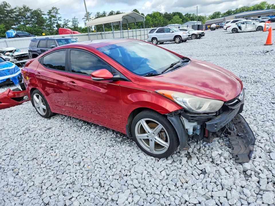 2013 Hyundai Elantra VIN KMHDH4AE6DU526834 COPART salvage auction — FRONT END, Ga - Cert Of Title-Salvage, sold $700 on 2026-07-09 (photo 4)