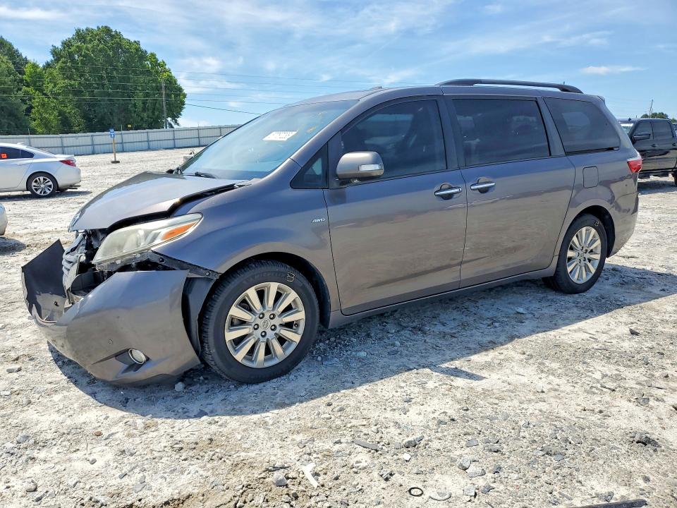 2016 Toyota Sienna VIN 5TDDK3DC2GS132041 COPART salvage auction — FRONT END, Ga - Cert Of Title-Salvage, sold $6,300 on 2026-07-27 (photo 1)