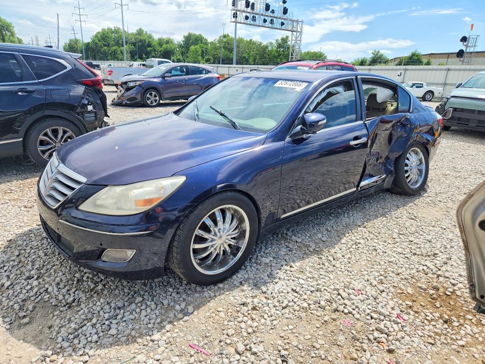 2011 Hyundai Genesis VIN KMHGC4DF2BU124516 COPART salvage auction — SIDE, OH - CERT OF TITLE-SALVAGE, sold $150 on 2026-07-28 (photo 1)