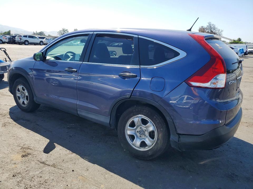 2013 Honda Cr-v VIN 2HKRM4H32DH636736 COPART salvage auction — REAR END, Ca - Salvage Certificate, sold $2,800 on 2026-07-02 (photo 2)