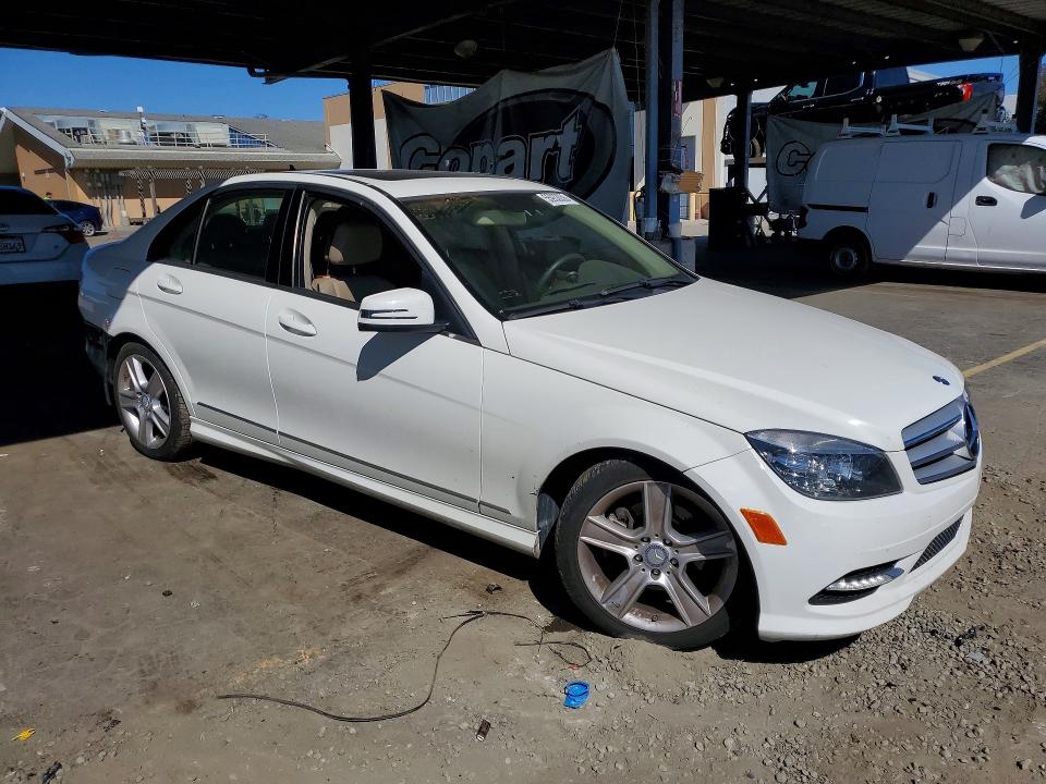 2011 Mercedes-benz C class VIN WDDGF5EB7BR174821 COPART salvage auction — REAR END, CA - SALVAGE CERTIFICATE, sold $1,550 on 2026-07-14 (photo 4)