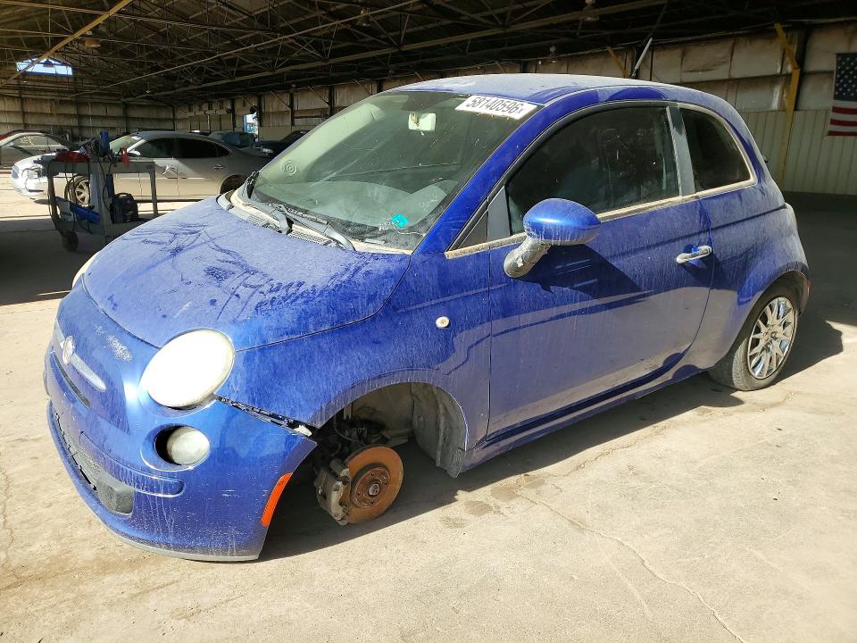 2013 Fiat 500 VIN 3C3CFFAR5DT531462 COPART salvage auction — FRONT END, Az - Certificate Of Title, sold $475 on 2026-07-29 (photo 1)