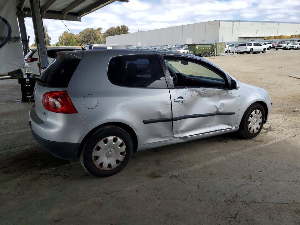2009 Volkswagen Rabbit VIN WVWAB71K39W087474 COPART salvage auction — SIDE, Ca - Dis/Dlr/Exp Only Clean Title, sold $350 on 2026-07-02 (photo 3)