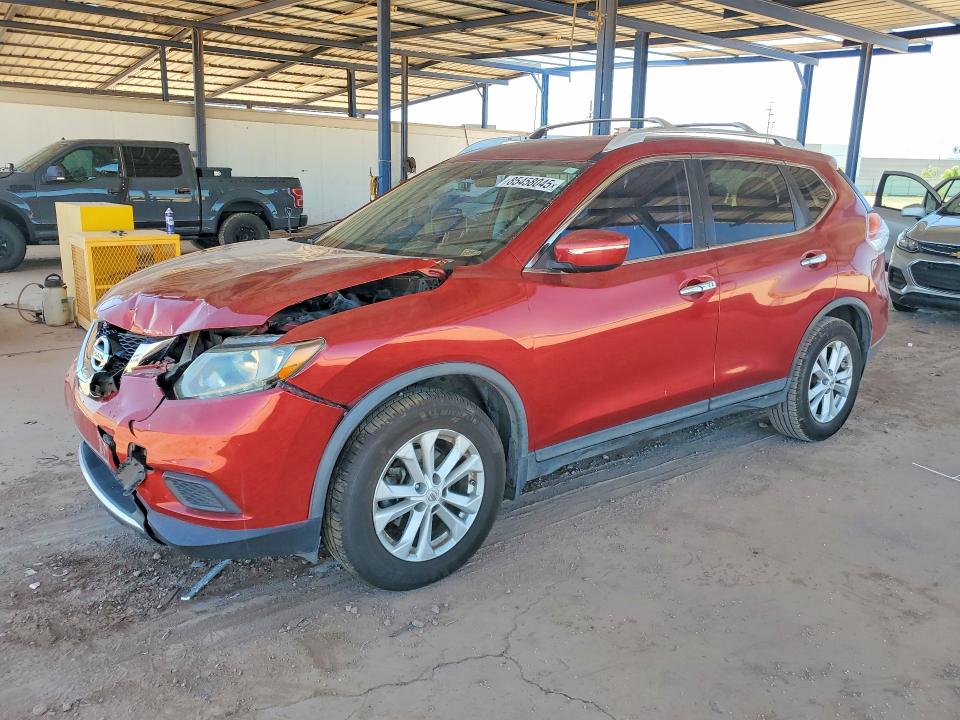2015 Nissan Rogue VIN KNMAT2MV0FP556743 COPART salvage auction — FRONT END, Az - Cert Of Title - Salvage, sold $1,250 on 2026-07-14 (photo 1)