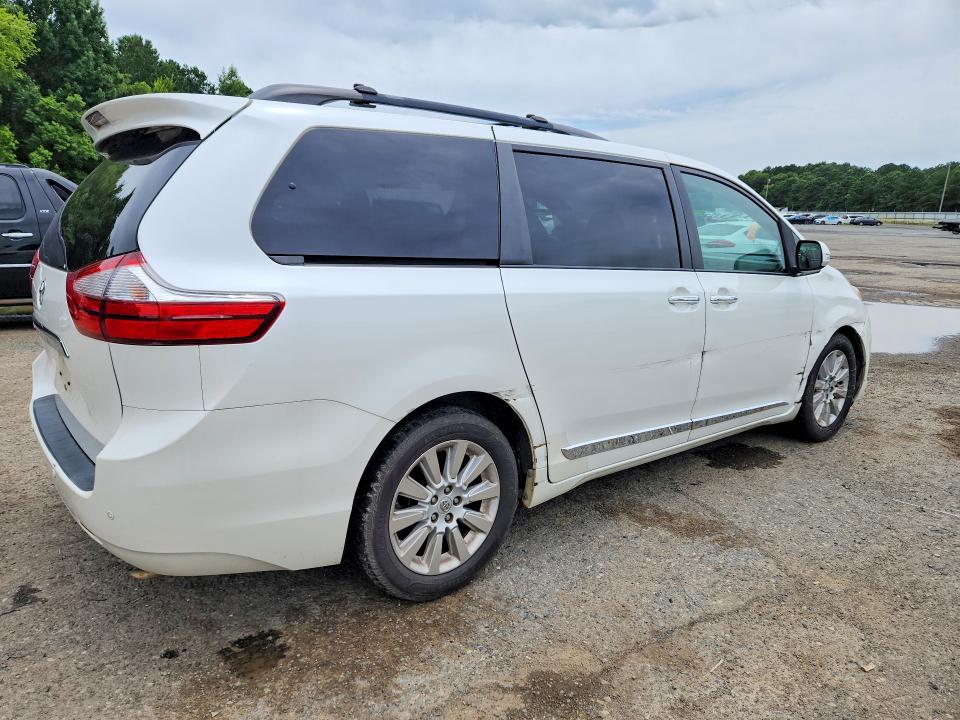 2015 Toyota VIN 5TDYK3DCXFS533160 COPART salvage auction — FRONT END, Salvage Title, sold $3,550 on 2026-07-16 (photo 3)