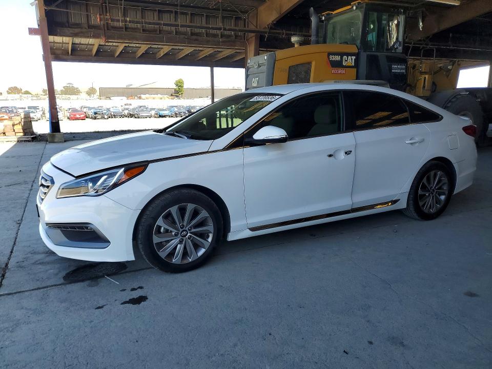 2017 Hyundai Sonata VIN 5NPE34AF3HH555580 COPART salvage auction — VANDALISM, Ca - Salvage Certificate, sold $2,000 on 2026-07-02 (photo 1)