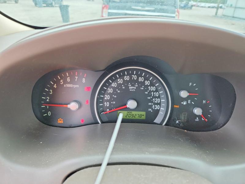 2009 Kia SEDONA VIN KNDMB233996279553 COPART salvage auction — FRONT END, Sc - Cert Of Title-Salvage, sold $325 on 2026-07-28 (photo 9)