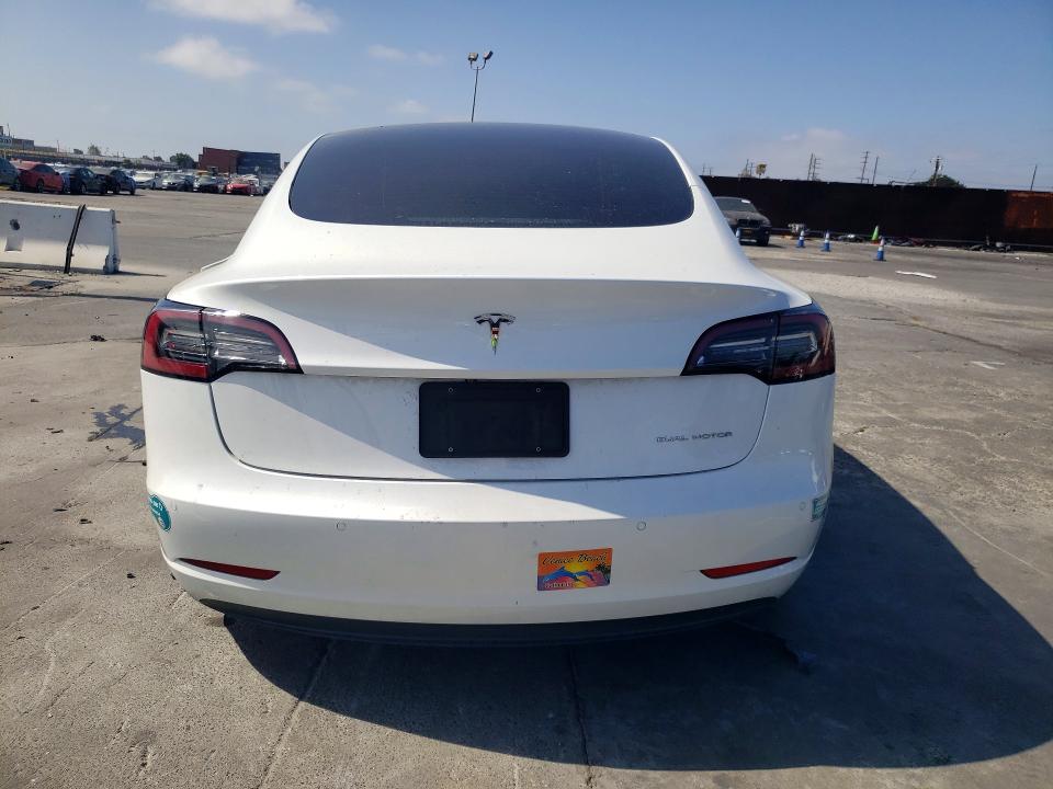 2021 Tesla Model 3 VIN 5YJ3E1EB5MF936864 COPART salvage auction — REAR END, Ca - Salvage Certificate, sold $7,100 on 2026-07-15 (photo 6)