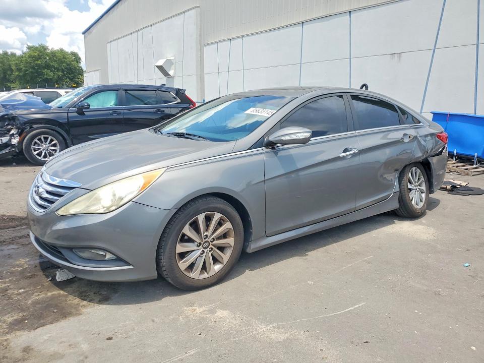 2014 Hyundai Sonata VIN 5NPEC4AB7EH869158 COPART salvage auction — SIDE, Fl - Cert Of Title Slvg Rebuildable, sold $625 on 2026-07-13 (photo 1)