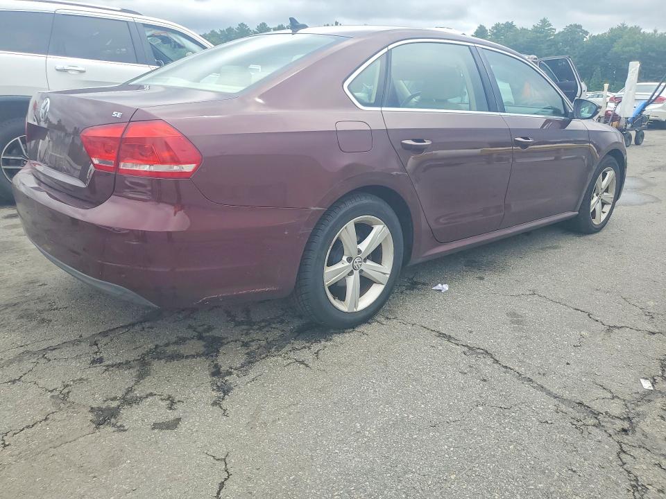 2012 Volkswagen Passat VIN 1VWBP7A34CC030589 COPART salvage auction — FRONT END, Ri - Salvage Certificate Of Title, sold $125 on 2026-07-28 (photo 3)