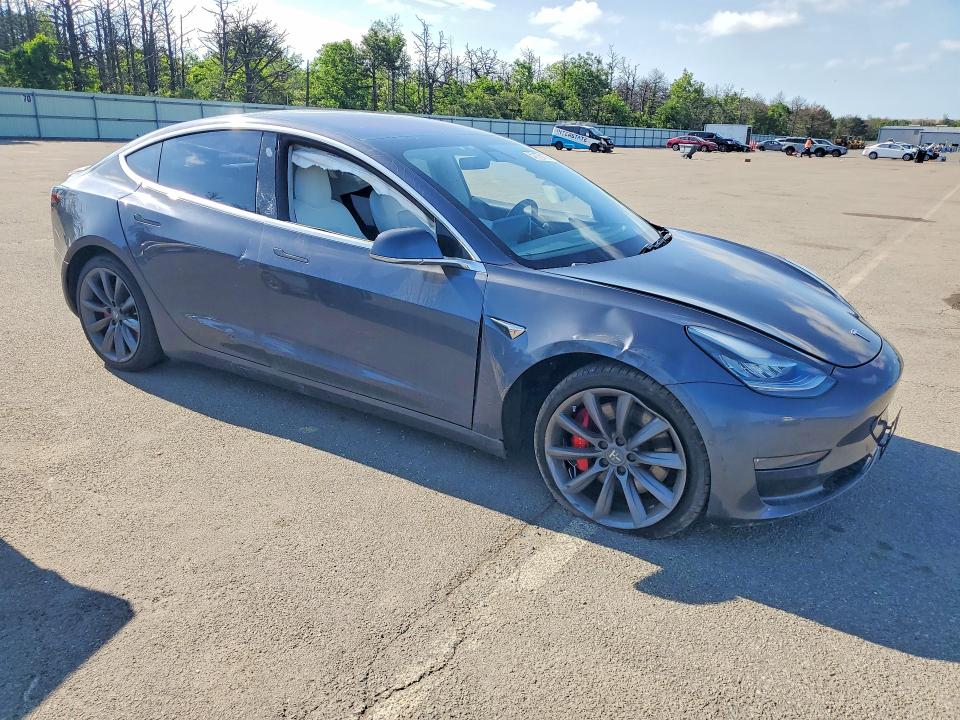 2018 Tesla Model 3 VIN 5YJ3E1EB8JF079385 COPART salvage auction — SIDE, Ny - Mv-907A Salvage Certificate, sold $6,100 on 2026-07-15 (photo 4)