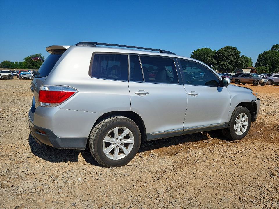 2012 Toyota Highlander VIN 5TDZK3EH8CS057002 COPART salvage auction — FRONT END, Al - Cert Of Title-Salvage Title, sold $2,250 on 2026-07-16 (photo 3)