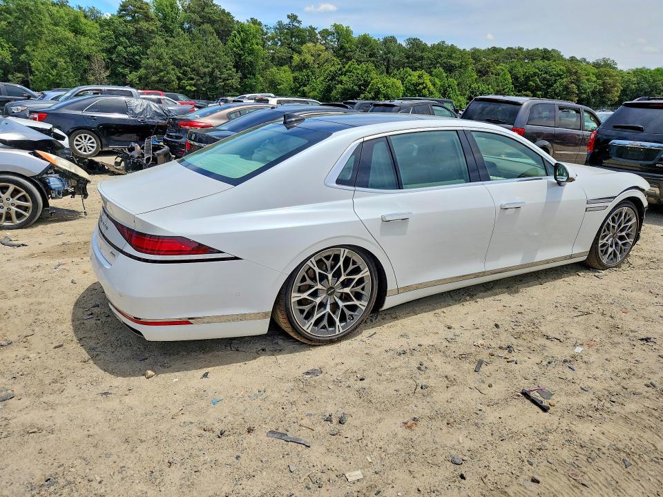 2025 Genesis G90 VIN KMTFC4SD7SU053543 COPART salvage auction — FRONT END, MD - CERT OF SALVAGE < 75% DAMAGE, sold $19,000 on 2026-07-21 (photo 3)