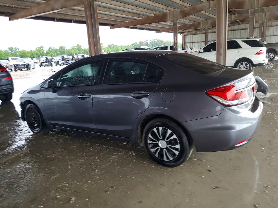 2014 Honda Civic VIN 19XFB2F55EE041466 COPART salvage auction — SIDE, Tx - Salvage Vehicle Title, sold $950 on 2026-07-10 (photo 2)
